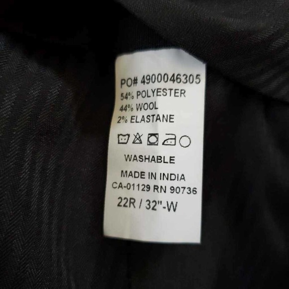 Nordstrom Big Boys Lucas Dress Pants Gray Classic Fit Pocket Stretch Trousers 22 - Picture 6 of 8